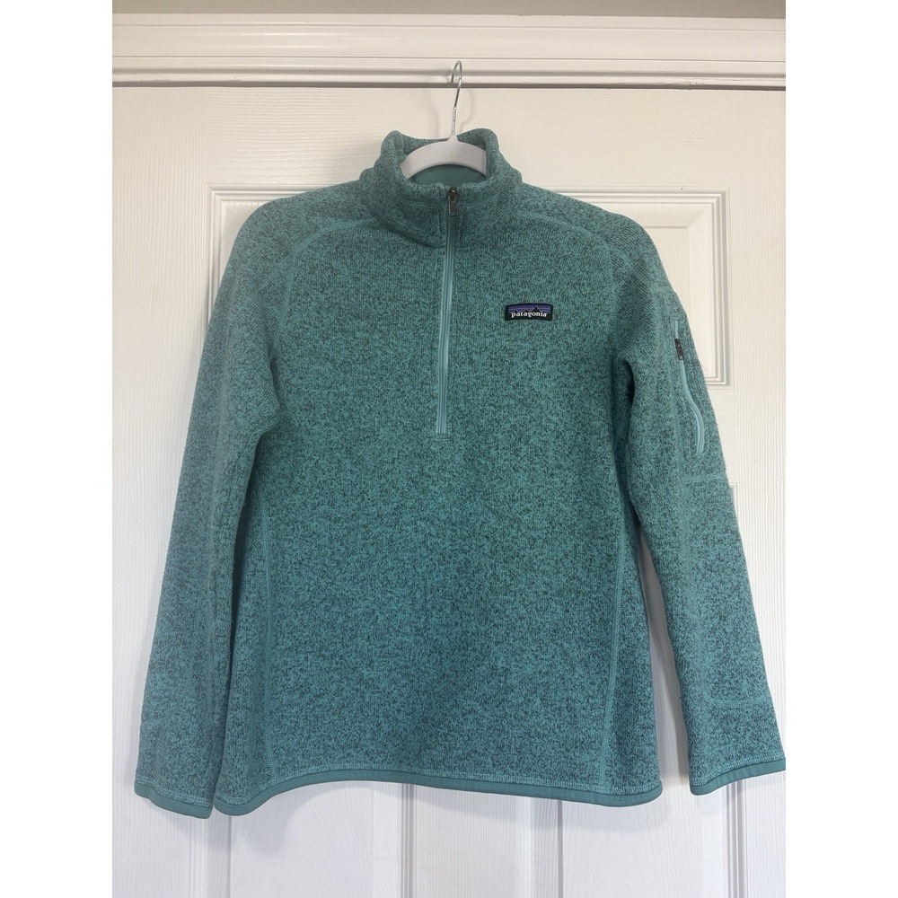Patagonia Womens Size Small Green Better Sweater 1/4 Zip Fleece Jacket 25617